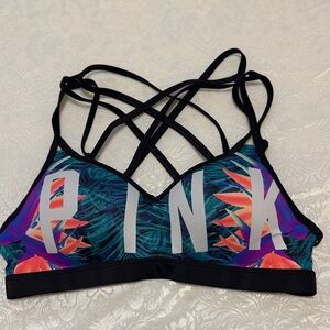 PINK Victoria's Secret Tropical Print Sports Bra